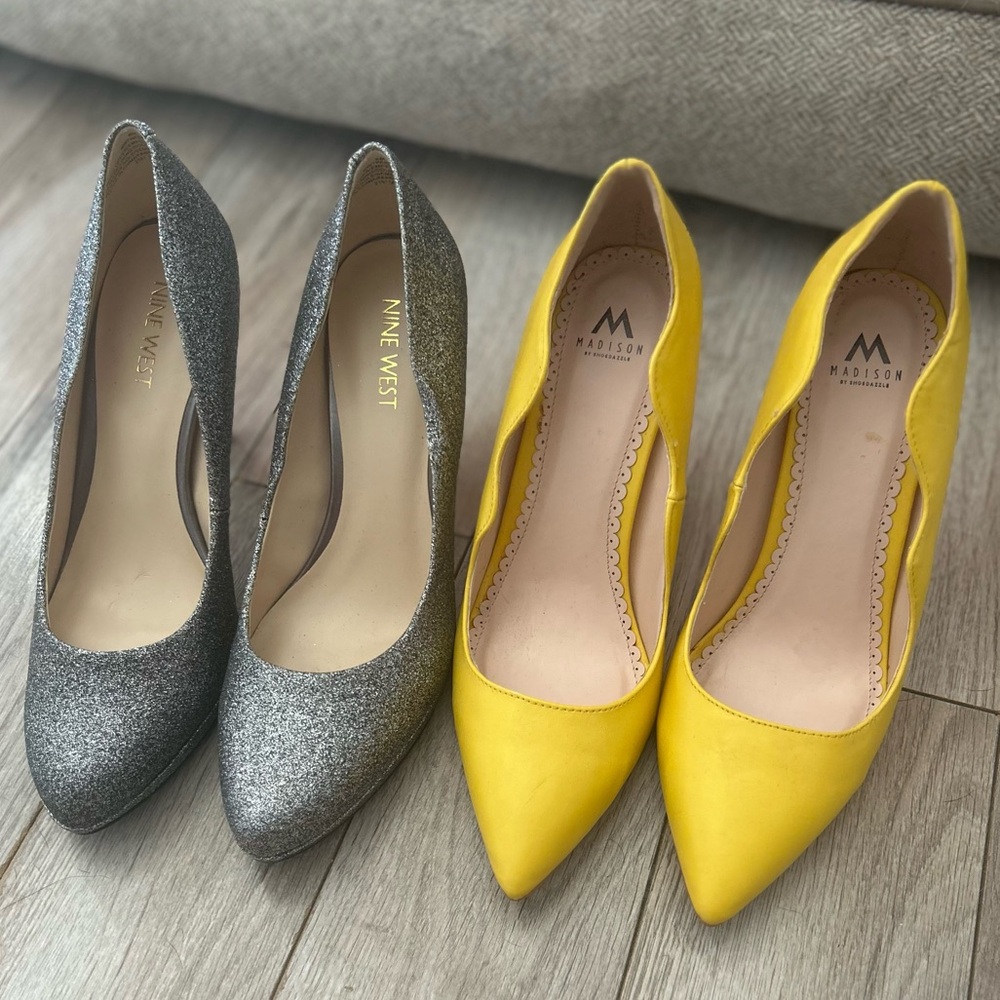 Nine West and Madison Women's pumps, practically new! Both size 8US